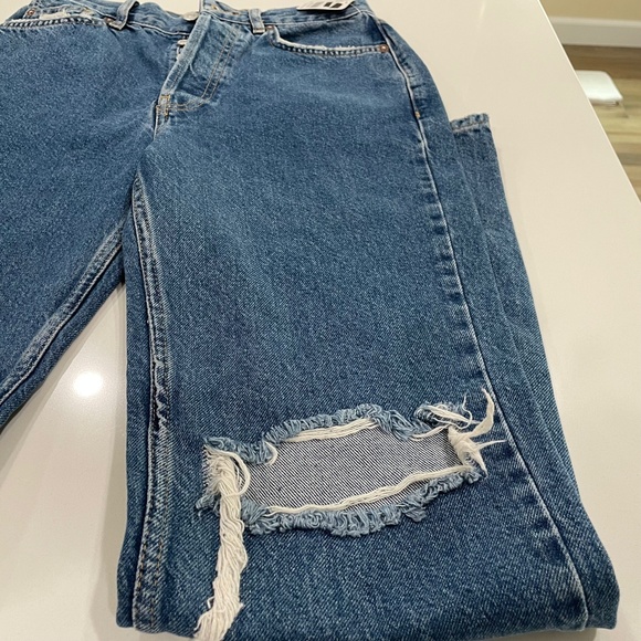 Free People Jeans We the Free The Lass Button Fly Distressed Medium Wash 26 - Picture 12 of 14